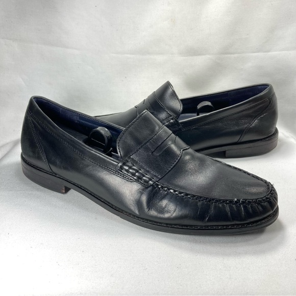 Cole Haan Pinch Penny Loafer Lobster Logo C27953 Black Leather Men's Sz 10.5 - Picture 1 of 8